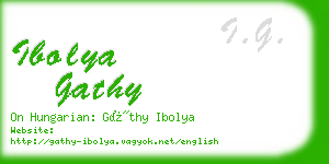 ibolya gathy business card